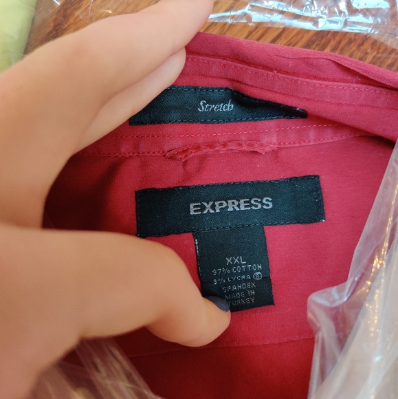 Stretch express short sleeve button down casual - Picture 8 of 8